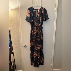 Floral Maxi Jumpsuit